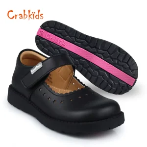Kids School Student Fashionable and Breathable Classic Simple Black Leather Shoes for Leather Shoes