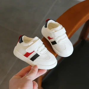 Kids Shoes Boys Girls Sneakers Sports Knitted Mesh Running Athletic Walking Lightweight Breathable Toddler Big Kid HOOK&LOOP