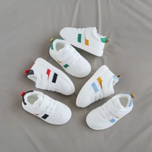 Kids Shoes Boys Girls Sneakers Sports Winter Short Pile Hook Loop Closure Breathable Running Athletic Walking Lightweight Ankle