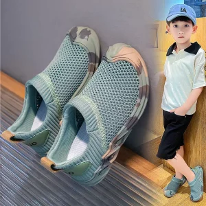 Kids Shoes Boys Running Sport Shoes Children Socks Sneakers Girls Breathable Mesh Shoe Soft Sole Casual Walking