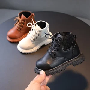 Kids Shoes Fashion Leather Comfortable Children’s Short Boots Autumn Winter Boys Sports Running Girls Casual Snow Boots