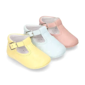 Kids Shoes Girls Soft T Bar Mary Jane Shoes Leather Baby Shoes