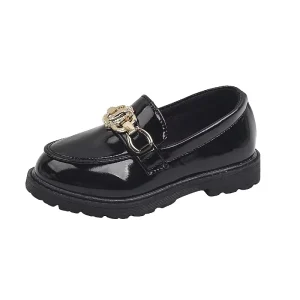 Kids Shoes Performance Party Dress Pu Leather Flat Shoes Boy Girls Dress Shoes Spring Autumn Child Loafer Shoes Children’s Shoes