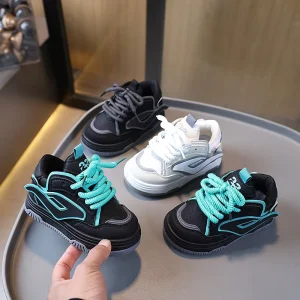 Kids Shoes Spring Autumn High Top Sneakers for Kids Boy Girl Shoe Soft Sole Bread Shoes Children’s Shoes Chaussures Pour Enfants