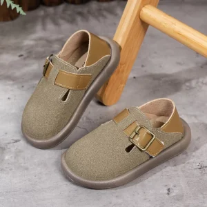 Kids Shoes with Buckle Strap Soft Leather for Children Casual School Shoes