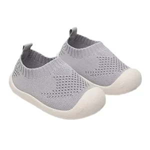 Kids Shoes with Durable Rubber Soles Breathable Slip On Prewalker Toddler Baby Shoes
