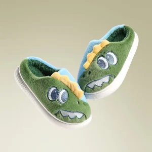 Kids Slippers Boys Girls Warm Winter House Slippers Big Little Kids Non Slip Soft Plush Home Shoes for Indoor Outdoor