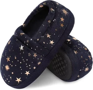 Kids Slippers for Girls for Boys Toddler Shoes Sequin Cozy Memory Foam Indoor Outdood Slippers