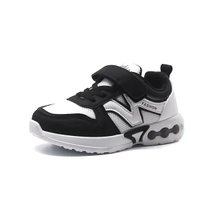 Kids Sneakers Hook-and-Loop Strap Breathable Mesh Lightweight Anti-Slip Cushion Sole Casual Sport Shoes Boys Girls