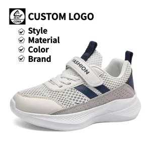 Kids Sneakers Mesh Summer Spring Breathable Lightweight Black Uniform Athletics Boy Running Shoes