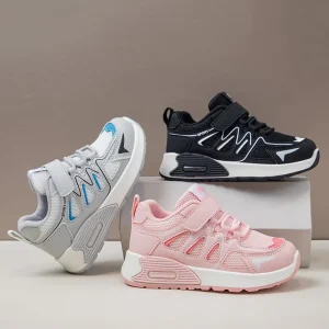 Kids Sneakers Spring Autumn Comfortable Lightweight Non-Slip Velcro Closure Fashionable Casual Shoes Children Shoes