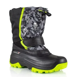 Kids Snow Boots Waterproof Lighted Boys Girls Winter Boots Mid Calf Insulated Duck Boots