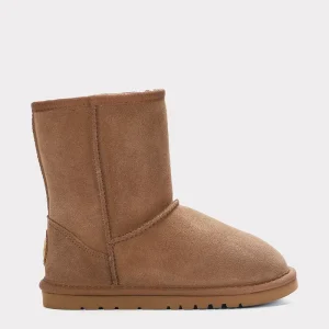 Kids Snow Boots Winter Autumn Mid Calf Comfortable Warm Soft Water Resistant Lightweight Cow Suede Faux Fur Lining Insole EVA