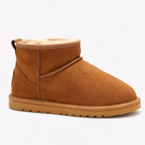 Kids Snow Boots Winter Mini Water Resistant Cow Suede Faux Fur Lining Insole EVA Sole Comfortable Soft Barefoot OEM