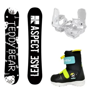 Kids Snowboard Set Bindings & Boots For Winter Sports All Mountain Adjustable Sizes