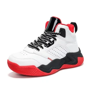 Kid’s Sport Shoes Ankle Rotating Button Closure Waterproof Lightweight Casual Kid Sneakers for Boys School Shoes Children