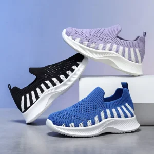 Kids Sport Shoes Breathable Mesh Sneakers with EVA Midsole and Cotton Lining