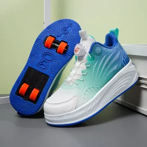 Kids Sport Shoes Kick Roller Skate Shoes Kids’ Boys Girls Sport Two Wheels Shoes