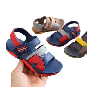 Kids Sports Casual PVC Sandals New Summer Children’s Slippers for Boys Flat Beach Soft Non slip Shoes for Students