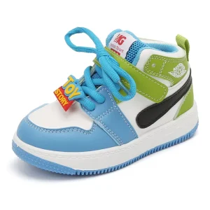 Kids Sports Running Shoes Kids Casual Shoes Mixed Color PU Leather Sneakers
