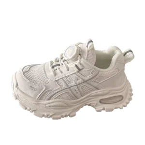 Kids’ Sports Shoes Spring New Style Unisex Lightweight Breathable Fashion Dad Shoes Running Shoes Student Shoes Velcro