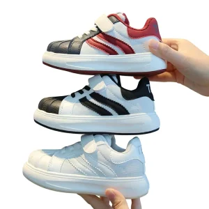 Kids Sports Shoes Spring Summer Unisex Casual Sneakers Shell Toe Style Petite White Breathable Lightweight