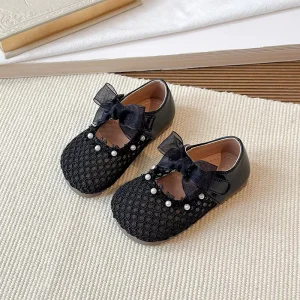 Kids Spring Autumn Princess Dress Shoes for Girls Soft Soled Bow
