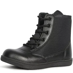 Kids Students Desert Boots Black Khaki CP Camouflage Anti-Slip Light Waterproof Flat with Zip