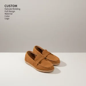 Kids Suede Penny Loafers Slip-On Upper Non-Slip Sole Casual School Dress Shoes OEM ODM