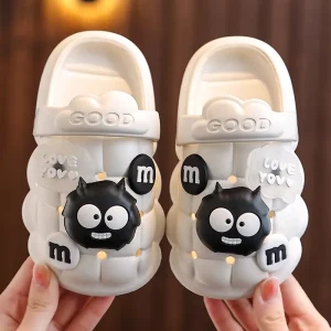 Kids Summer Bubble Shoes Waterproof EVA Slide Clog Sandals with Toddler Bubble Slipper Charms for Outdoor Play