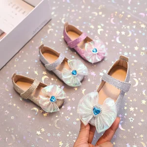 Kids Sweet Style Autumn Spring Children Princess Shoes Party Birthday Performance Baby Girls Dress Shoes