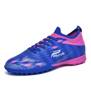 Kids TF Soccer Cleats Low Cut Breathable Knit Football Shoes Anti Slip Wear Resistant Youth Sports Training