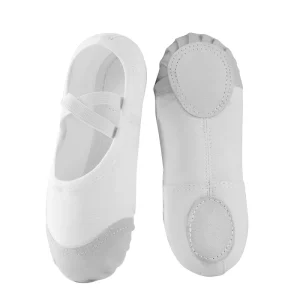 Kids Tetrahedral Elasticity Embroidery White Soft Ballet Dance Shoe Dance Shoe Children Canvas Sports Shoes Dance