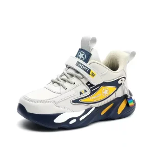 Kids Thick Soft Soled Flat Casual Shoes Outdoor Fashion Children Sneakers for Boys Mesh Breathable Running