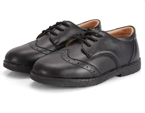 Kids Toddler Boys Girls Formal Lace Up School Uniform Oxford Dress Shoes Comfort Loafer Flats