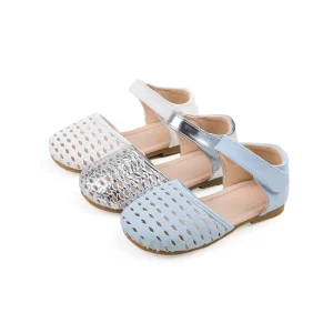 Kids Toddler Girls Sandal Princess Hollow Out Breathable PU Upper Vintage Casual Flats for Boys and Girls