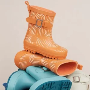 Kids Toddler Rubber Rain Boots Custom Design Logo Waterproof and Anti Slip Unisex for Winter and Summer