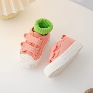 Kids Toddler Sneakers Little Boys Girls Cartoon Canvas Shoes Hook and Loops Casual Walking Shoes Toddler Boys & Girls Shoes Kids