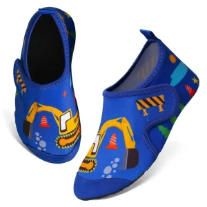 Kids Toddler Water Beach Shoes Non-Slip Quick Dry Round Toe Hook & Loop Fastener Barefoot Unisex Size 24/25 EU
