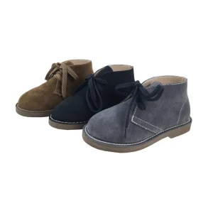 Kids Trendy Boots Winter Girls Cute Warm Ankle Boots for Kids 7 Year Old Children Lace-up Brown Leather Causal Shoes
