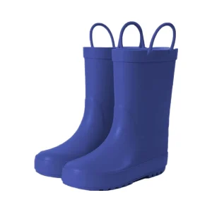 Kids Unisex Ankle & Bootie Rain Boots PVC Waterproof with Fun Patterns Easy On Handles for Winter Season PU Insole