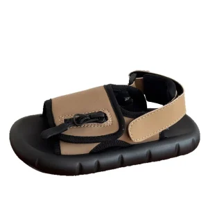 Kids Unisex Ankle Zipper Beach Sandals Summer New Style Casual Solid Color for Boys Girls Baby