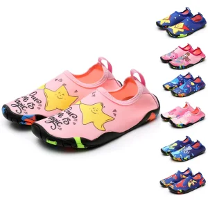 Kids Unisex Breathable Foot Protection Beach Water Shoes High Elastic Latex Polyester Customized Color Logo for Water Sports