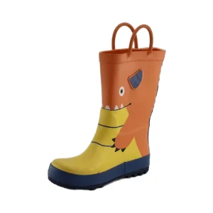Kids Unisex Mid Calf Rain Boots Waterproof Lightweight Cotton Fabric Lining Comfortable Rubber Summer Winter