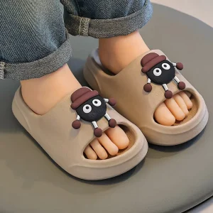 Kids Unisex Winter Bedroom Hotel Slippers Summer Indoor Outdoor Non slip Cute Cartoon Waterproof Lightweight Flat