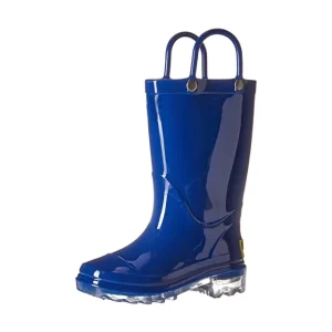 Kids Waterproof PVC Rain Boots With Easy Handle for Children Light Weight Outdoor Footwear
