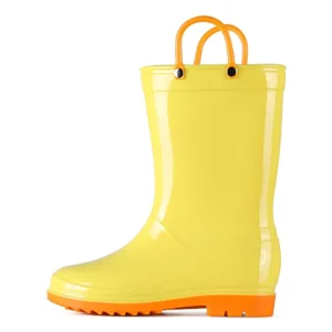 Kids Waterproof PVC Summer Rain Boots for Girls Children with EVA Insole