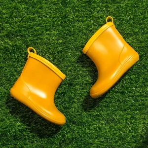 Kids Waterproof Rain Boots Toddler Baby Rubber Rain Boots for Boys Girls with Easy Pull Handle