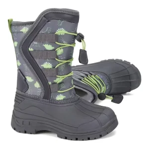 Kids Waterproof Thermal Breathable Oxford Canvas Snow Boots with Soft Lining Autumn Winter Slip Resistant Pac Shoes
