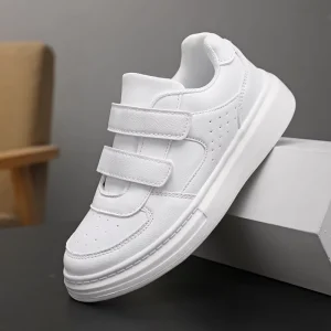 Kids White Sneakers Breathable Soft Non Slip Casual Skate Shoes Boys Girls Kids School Shoes